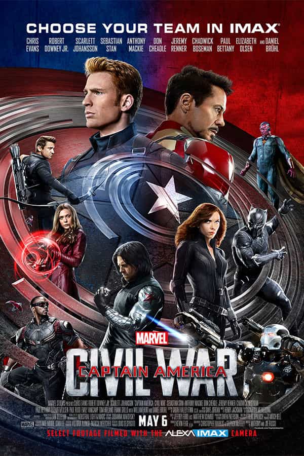 Featured picture for the movie; Civil War Captain america - SANKRA